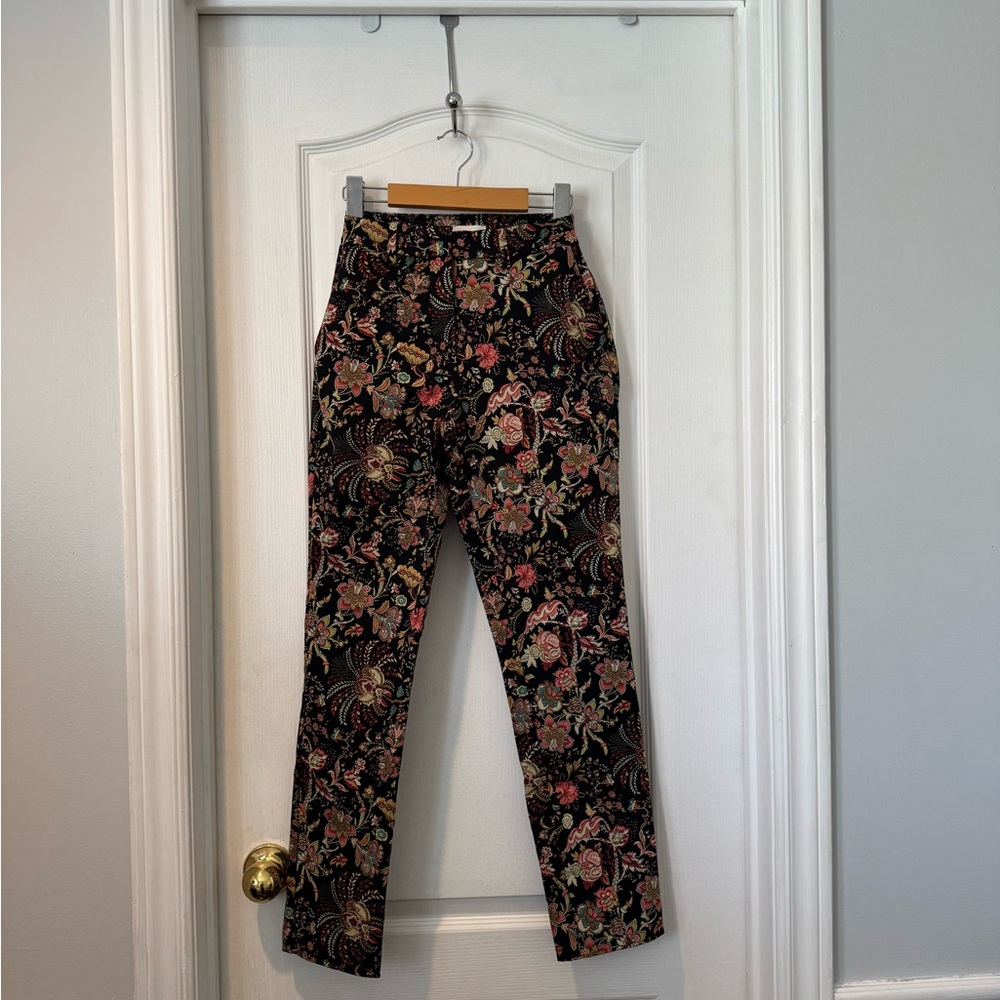 H&M Black Floral Women's Cropped Pants